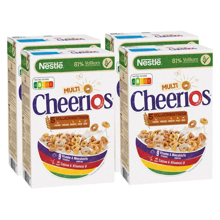 NESTLE Multi CHEERIOS cereale pentru micul dejun din 5 cereale integrale, 375 grame Naty Shop 4 x 375 grame