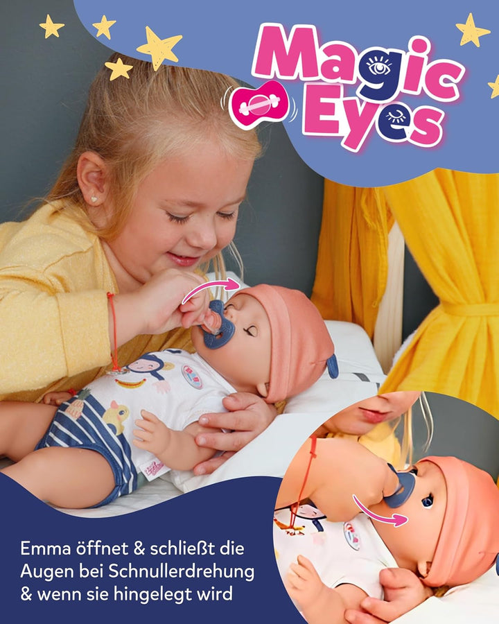 BABY Born Emma în stil junglă - Păpușă de 43 cm înălțime - 10 funcții Inclusiv accesorii și rochiță în culori unisex - Funcționează fără baterii - Potrivit pentru copii cu vârsta de 3 ani și peste Papusi Naty Shop
