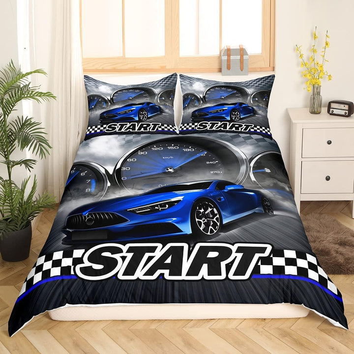 Jungen Cartoon Auto Bettwäsche Set 135X200,Kinder Bau Fahrzeuge Tröster Abdeckung Für Kind Kleinkind Teens,Dinosaurier Bettbezug,Traktor Maschinerie Bagger Bettdecke Abdeckung,Lkw Autos Bettwäsche Naty Shop Multi 4 155*220+80*80*1