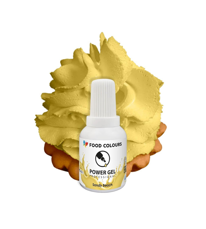 Gelfarbe BEIGE CHAMOIS 20G Lebensmittelfarbe Für Ein Breites Anwendungsspektrum Zur Dekoration Von Kuchen, Torten, Sahnecreme, Biskuitteig, Royal Icing, Macarons Coloranti Alimentari Naty Shop Sandy Beach