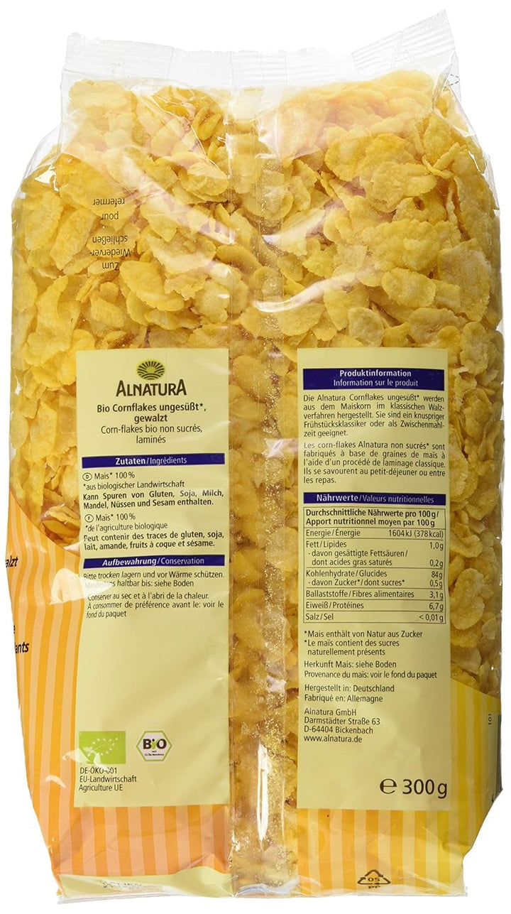 Bio Cornflakes Ungesüßt, 300G Cereale Naty Shop