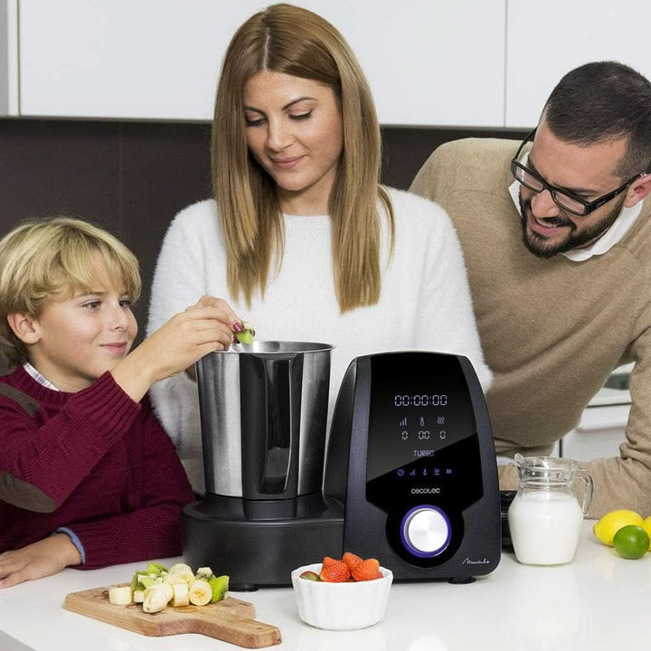Cecotec Mambo 6090 Multifunktions-Küchenmaschine, 1700 W, 23 Funktionen, Krug Mit Fassungsvermögen 3,3 L, 3 Teller Gleichzeitig, 10 Geschwindigkeitsstufen, Timer Roboti si Mixere Bucatarie Naty Shop