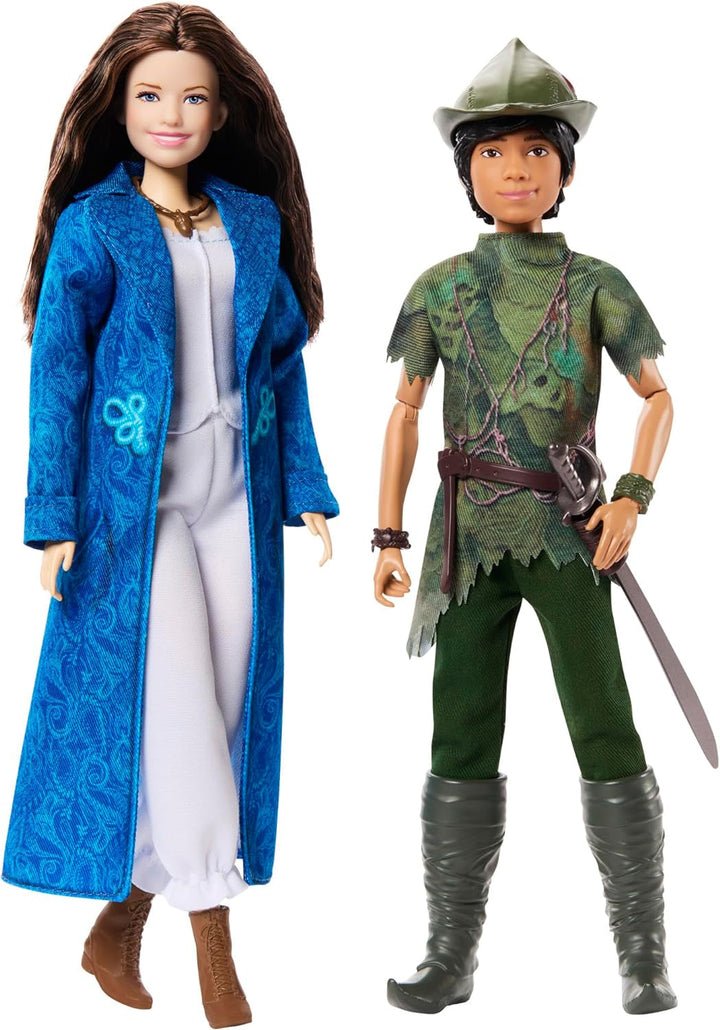 DISNEY Peter Pan & Wendy - Mobil cu ținute tipice și accesorii detașabile, pantaloni din țesătură moale, pentru reconstituirea scenelor preferate sau joacă creativă, pentru copii cu vârsta de 3 ani și peste, HNY36 Papusi Naty Shop