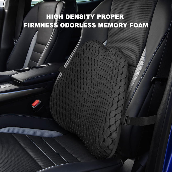 Livtribe Back Cushion, Memory Foam Lumbar Cushion Car, Ergonomic Lumbar Support Cushion pentru scaun de birou, scaun auto, scaun cu rotile (negru) Perne lombare Naty Shop
