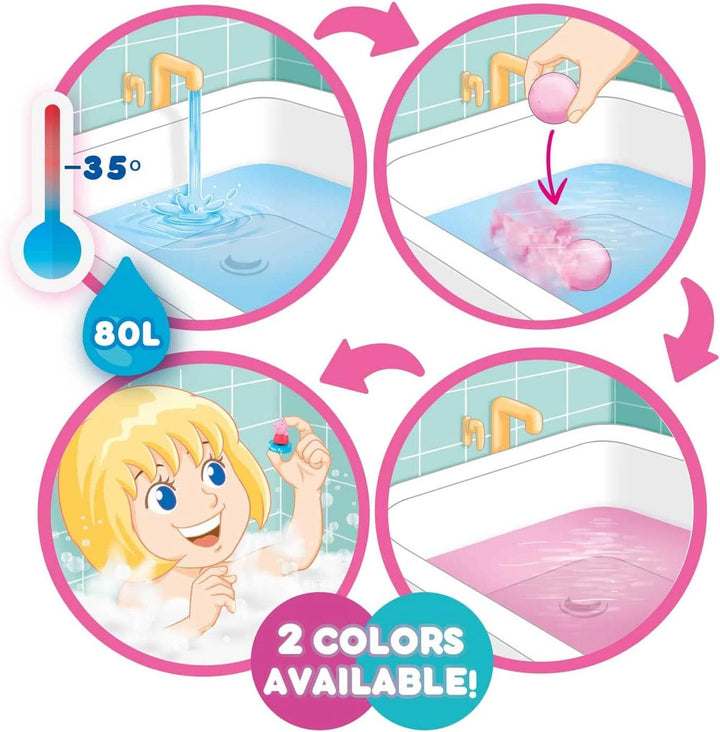 INKEE SURPRISE - Bombe de baie Peppa Pig pentru copii cu jucarie surpriza Peppa Pig pentru cada - aditiv pentru baie pentru copii Mama si Copilul Naty Shop