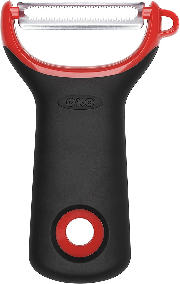 OXO Good Grips peeler cu funcție julienne, negru Peeler OXO 1 bucata Peeler cu margine zimțată