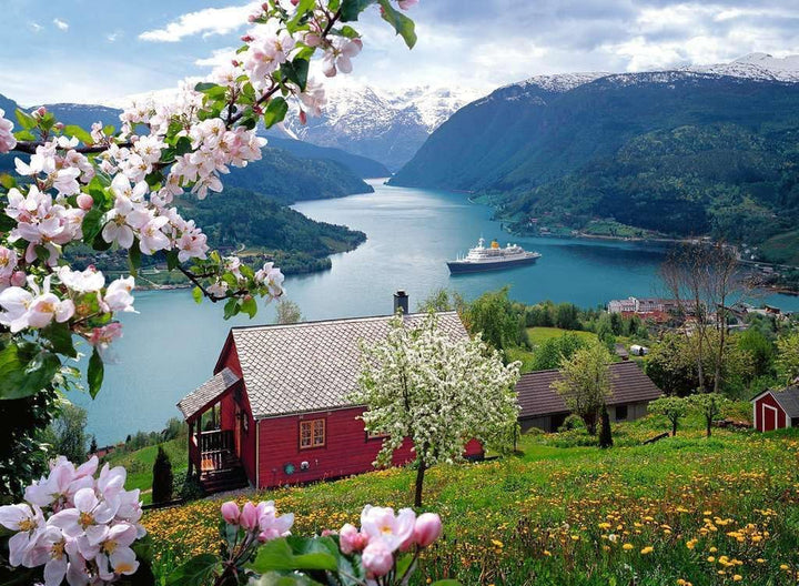 Ravensburger Puzzle 12000208 - Scandinavian Idyll - puzzle jigsaw de 500 de piese pentru adulți și copii de peste 10 ani, puzzle peisaj cu motive norvegiene Puzzle Naty Shop