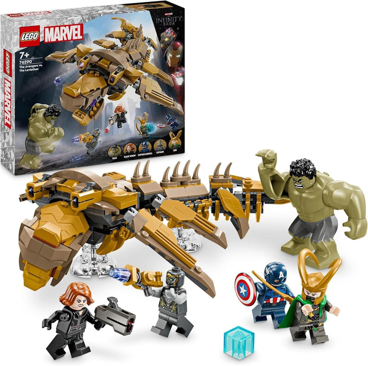 LEGO Marvel Avengers Vs. Leviathan, jucărie de construcție, set cu Hulk și minifigurinele Captain America, Loki, Black Widow și Chitauri, set de joacă Avengers pentru băieți și fete de peste 7 ani 76290 Seturi de constructie Besuche den LEGO-Store Titlu implicit