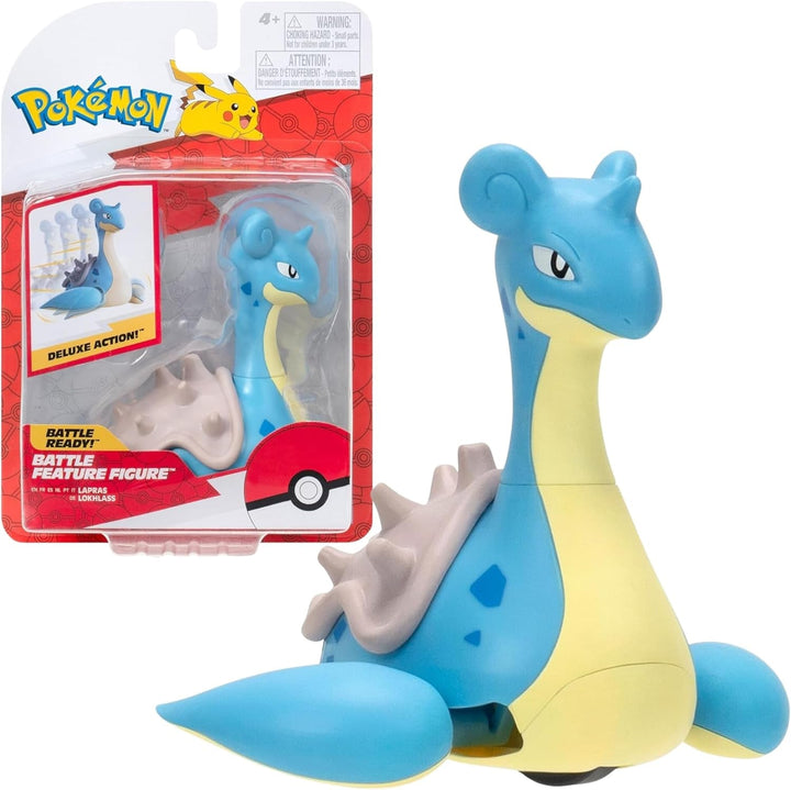 Pokémon PKW3416 - Battle Feature Figure - Lapras, Figură mobilă oficială, 11.5 cm Action figures Naty Shop Titlu implicit