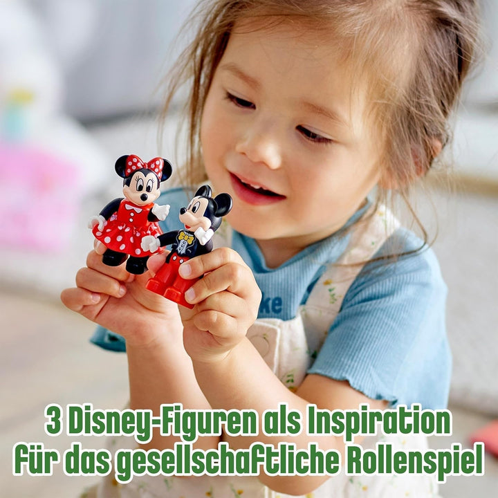 Trenul aniversar LEGO 10941 DUPLO Disney Mickey și Minnie, tren de jucărie cu tort și baloane, cadou pentru copii de 2 ani și peste Seturi de constructie Besuche den LEGO-Store