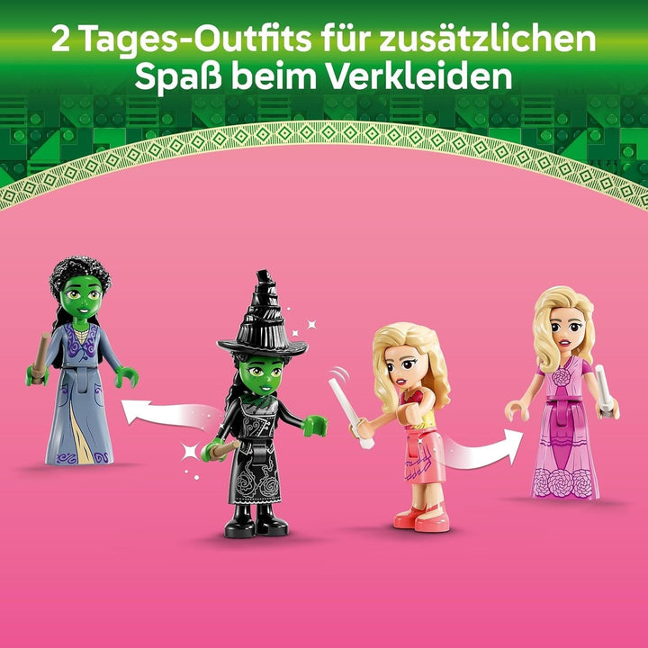 LEGO Wicked Dormitorul lui Glinda și Elphaba - Casă de păpuși cu 2 mini păpuși ale vrăjitoarelor din Oz, accesorii grozave, inclusiv flori și ținute - Jucărie creativă pentru fete peste 8 ani și fani - 75683 Seturi de constructie Besuche den LEGO-Store