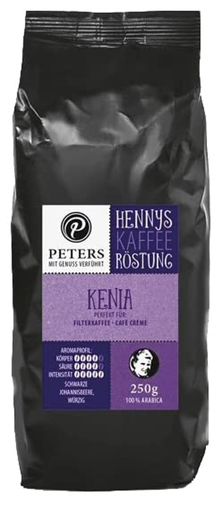 Peters, Boabe de cafea Arabica, Ideal pentru mașini complet automate Cafea Naty Shop 250 grame Kenya