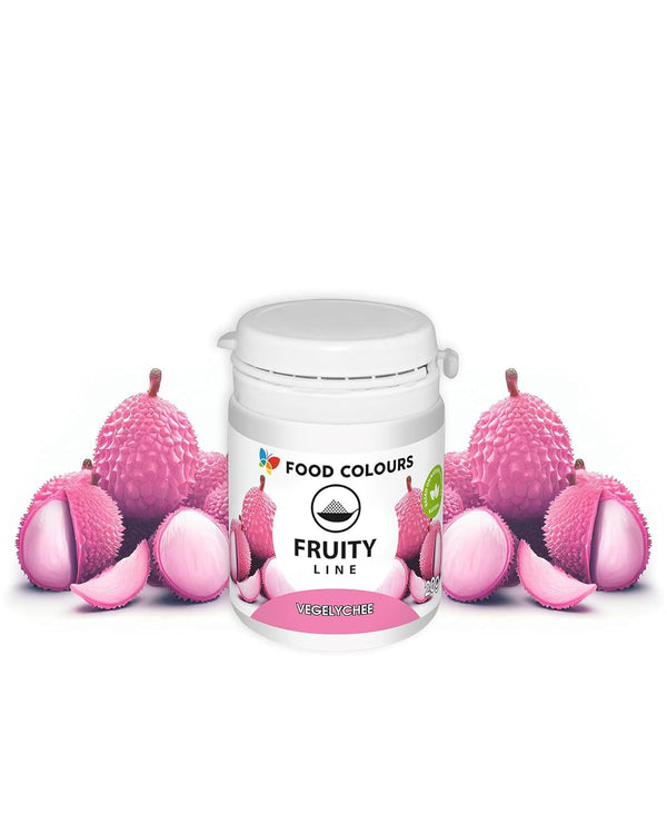 Natürliches Farbstoffpulver Fruity Line VEGELYCHEE 20G Natürliches Färbepulver Für Cremes, Zuckerguss, Biskuitteig Lebensmittelfarbstoff in Pulverform Für Getränke, Gelees Coloranti Alimentari Naty Shop Default Title