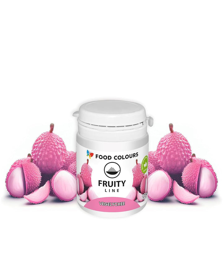 Natürliches Farbstoffpulver Fruity Line VEGELYCHEE 20G Natürliches Färbepulver Für Cremes, Zuckerguss, Biskuitteig Lebensmittelfarbstoff in Pulverform Für Getränke, Gelees Coloranti Alimentari Naty Shop Default Title