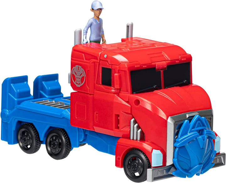 Transformers Earthspark Spin Changer Optimus Prime figurină (20 cm) cu Robby Malto figurină (5 cm), de la 6 Action figures Naty Shop