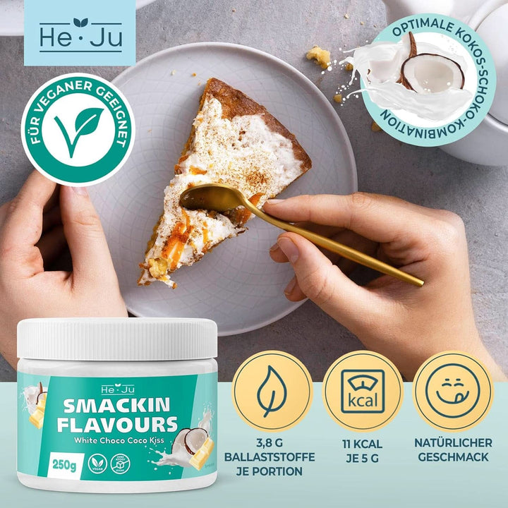 He-Ju, Pudră cu aromă de ciocolată albă și cocos, 250 grame Arome Naty Shop