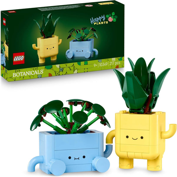 LEGO Botanicals Happy Plants - Set de bricolaj pentru copii cu 2 flori artificiale și 2 ghivece de flori colorate cu fețe de desene animate - Idee de cadou pentru fete de la 9 ani - 10349 Seturi de constructie Besuche den LEGO-Store Titlu implicit