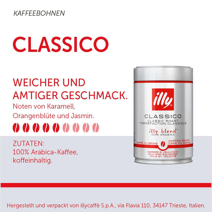 Cafea Illy, boabe de cafea Classico, prăjire clasică Cafea Naty Shop