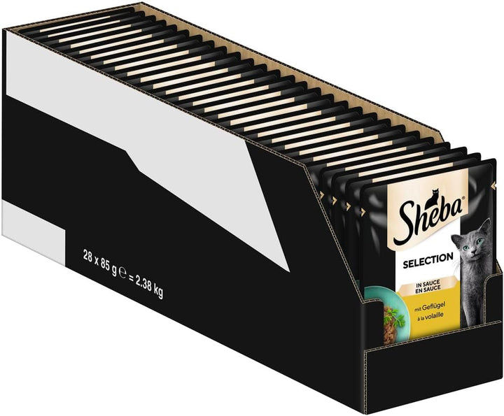 SHEBA Portion Pouch Hrană umedă pentru pisici Selection In Sauce With Salmon And Pollock Msc-Certified 28 X 85G
