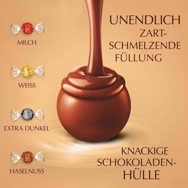 Mix de bile LINDOR de ciocolată Lindt, diverse sortimente Bomboane de Ciocolata Naty Shop