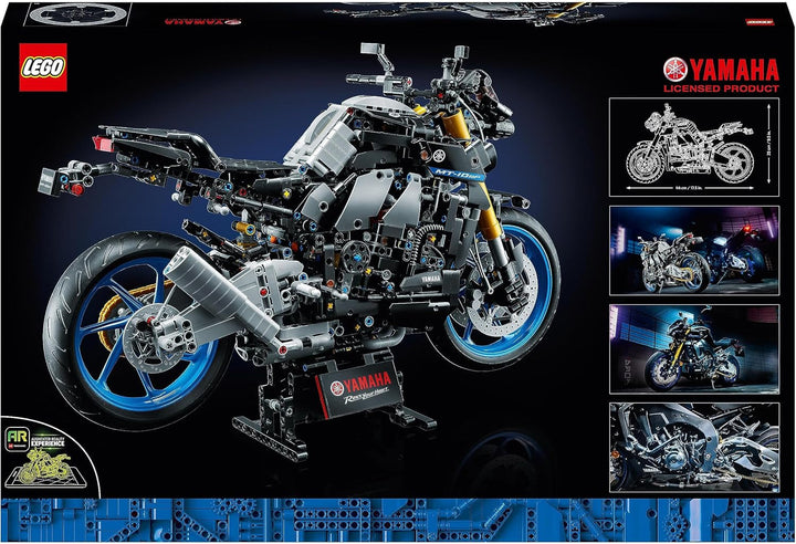 LEGO 42159 Technic Yamaha MT-10 SP Kit model de motocicletă pentru adulți, model autentic de vehicul cu motor cu 4 cilindri, direcție funcțională și aplicație Ar, cadou pentru bărbați și femei Seturi de constructie Besuche den LEGO-Store