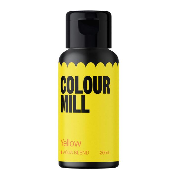 Colour Mill Aqua Blend Sage Lebensmittelfarbe Auf Wasserbasis - Lebensmittel Farbe Sehr Intensiv, Hoch Konzentriert, Vegan - 20 Ml Coloranti Alimentari Naty Shop Yellow 20 Ml (1Er Pack)
