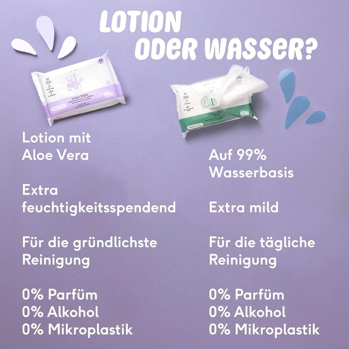 Servețele umede cu loțiune fără plastic, Naïf Servetele Umede Bebelusi Naty Shop