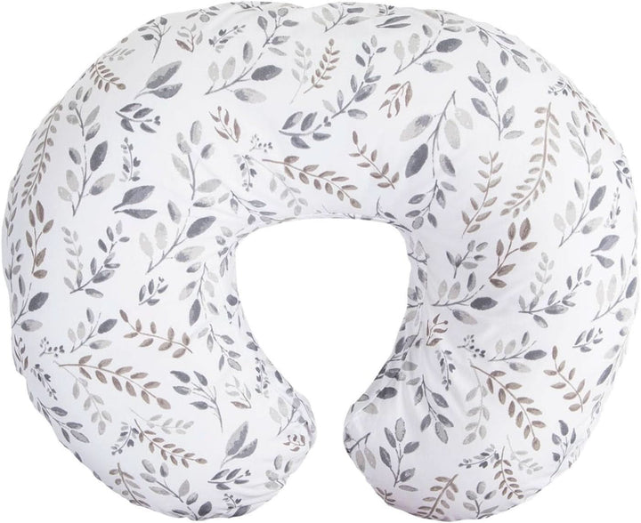 Boppy Original Support Suport pentru alăptare Rainbow pentru bebeluși, formă ergonomică cu căptușeală, confort pentru mamă și copil Accesorii Hrana si Alaptare Bebe Naty Shop Grey Leaves