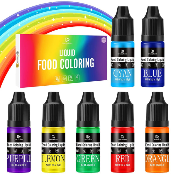 Set coloranti alimentari lichizi, curcubeu, 7 x 15 ml Coloranti Alimentari Naty Shop Default Title