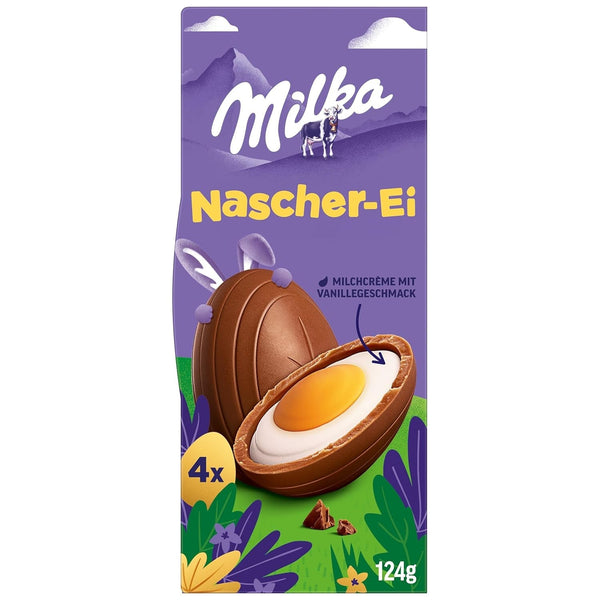 Milka Nascher-Ei 1 X 124G I Osterschokolade Einzelpackung I Für Das Osternest Und Zum Verstecken I Süßigkeiten Zu Ostern Aus 100% Alpenmilch Schokolade Naty Shop Default Title