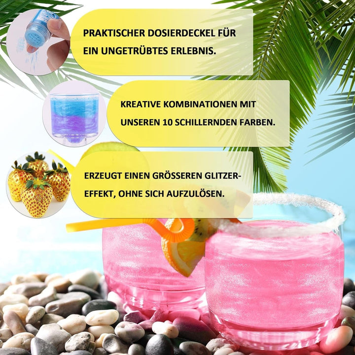 Kicofood, glitter comestibil, 5 grame, diverse culori Glitter Naty Shop