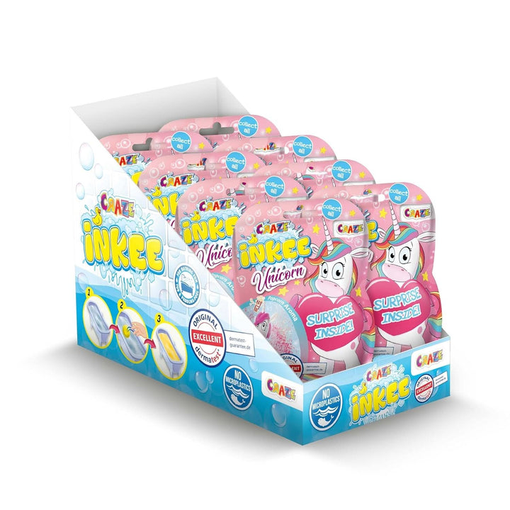 INKEE UNICORN | Bomba de baie pentru copii cu surpriza, 100 G, unicorn, parfum de floricele de porumb Mama si Copilul Naty Shop 8X Unicorn