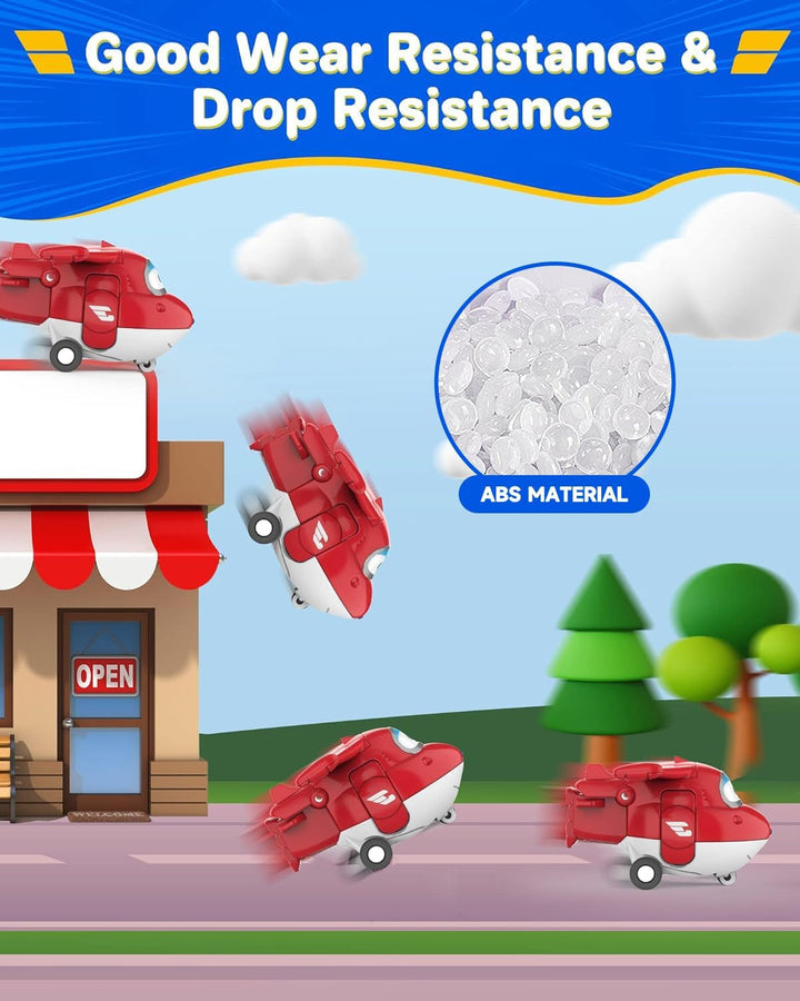 Super Wings Transform-A-Bots World Airport Crew - Seria 1 - Crew Collector's Pack - 15 figuri de jucărie - Figuri de 5,1 cm Action figures Naty Shop