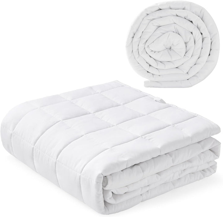 Pătură ponderată 7Kg 135X200Cm, pătură ponderată fabricată din bumbac 100%, pătură ponderată pentru adulți pentru somn profund, pătură grea, pătură de terapie antistres, pătură de relaxare Paturi si Cuverturi Besuche den Autsel-Store Alb 135X200Cm 7Kg