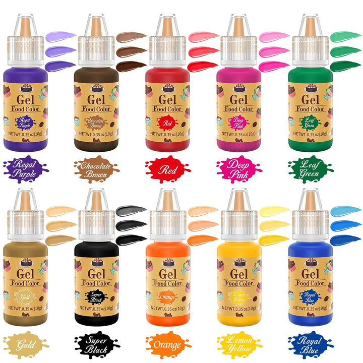 Set 10 coloranti alimentari lichizi, 10 ml / colorant Coloranti Alimentari Naty Shop