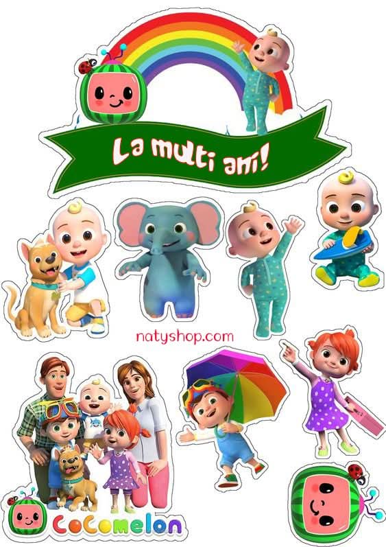 Imagine comestibila, Icing, topper , Cocomelon Imagini comestibile Nati Shop