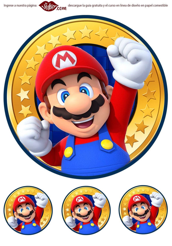 Imagine comestibila, vafa, format A4, Super Mario Imagini comestibile Nati Shop