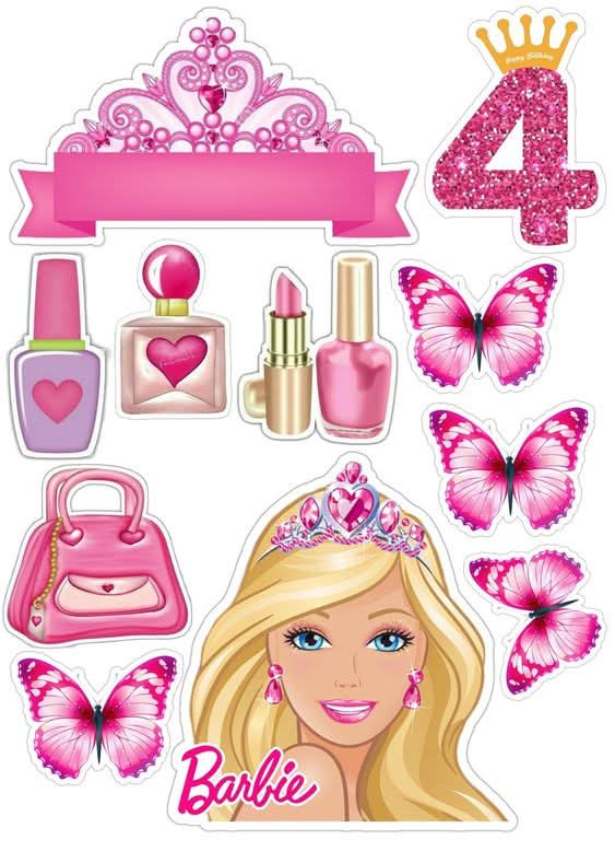 Imagine comestibila, vafa sau icing, format A4, Barbie Imagini comestibile Nati Shop