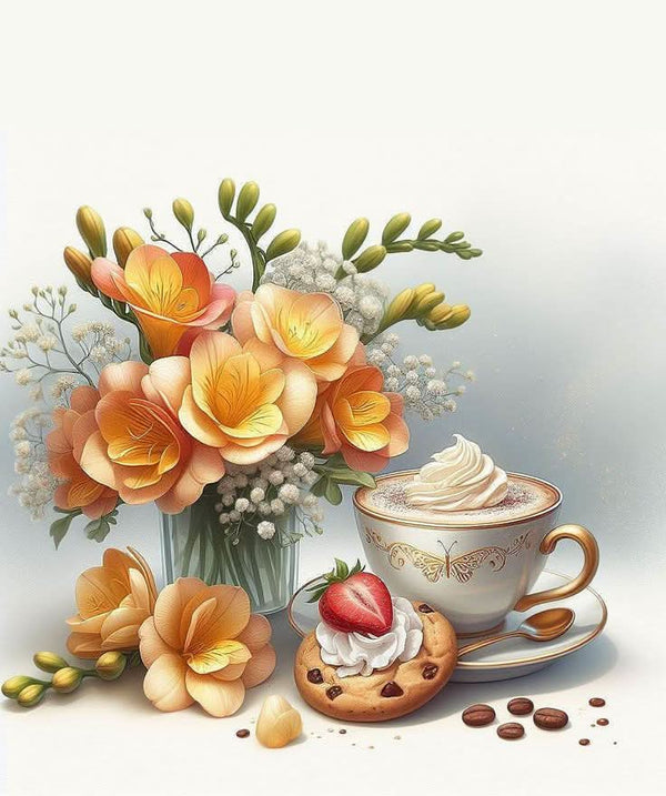 Imagine comestibila, vafa sau icing, format A4, Flori Imagini comestibile Nati Shop