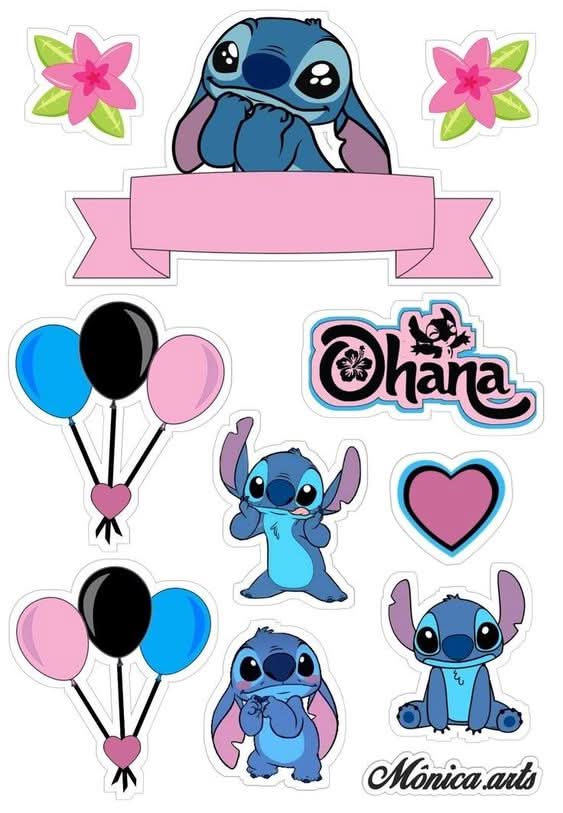 Imagine comestibila, vafa sau icing, format A4, Lilo and Stitch Imagini comestibile Nati Shop
