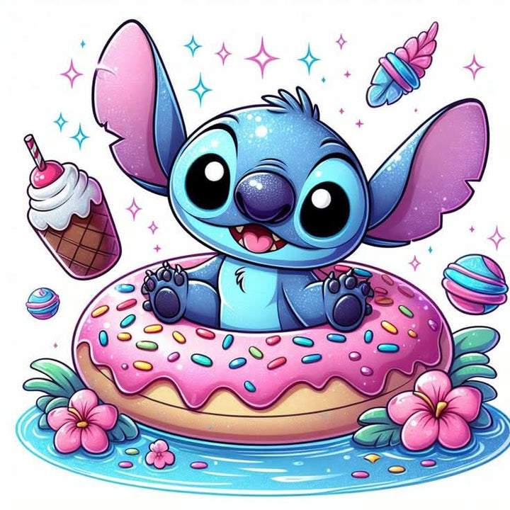 Imagine comestibila, vafa sau icing, format A4, Lilo and Stitch Imagini comestibile Nati Shop