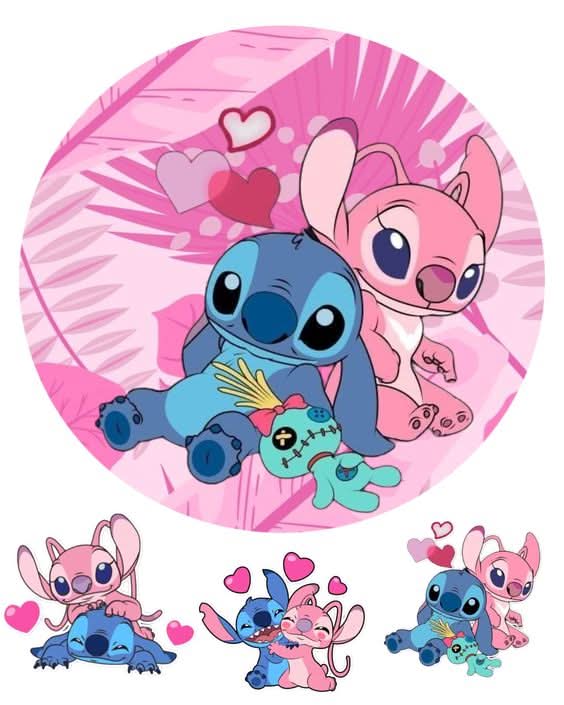 Imagine comestibila, vafa sau icing, format A4, Lilo and Stitch Imagini comestibile Nati Shop