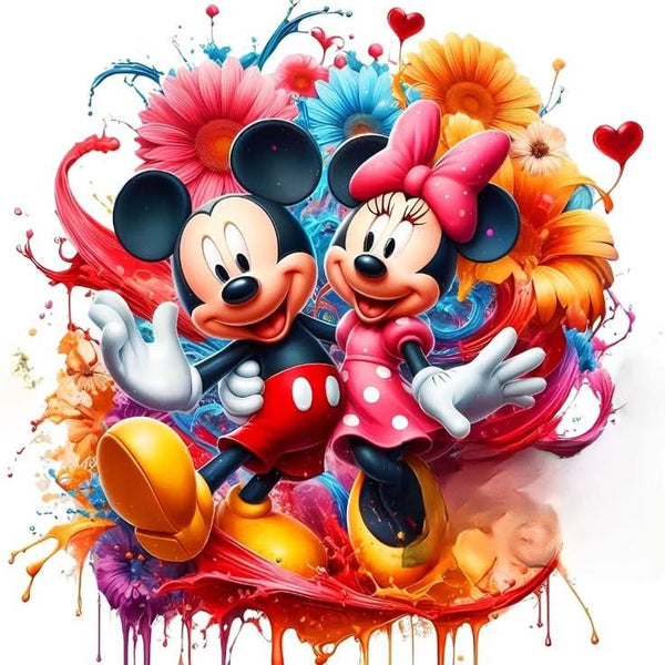 Imagine comestibila, vafa sau icing, format A4, Mickey si Minnie Mouse Imagini comestibile Nati Shop
