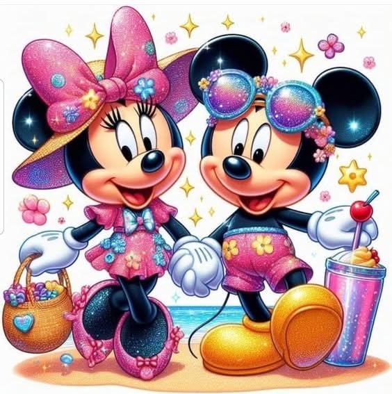 Imagine comestibila, vafa sau icing, format A4, Mickey si Minnie Mouse Imagini comestibile Nati Shop