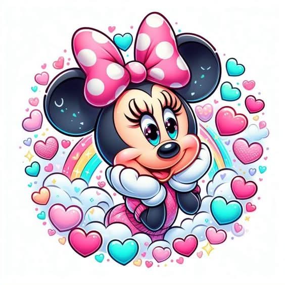 Imagine comestibila, vafa sau icing, format A4, Minnie Mouse Imagini comestibile Nati Shop