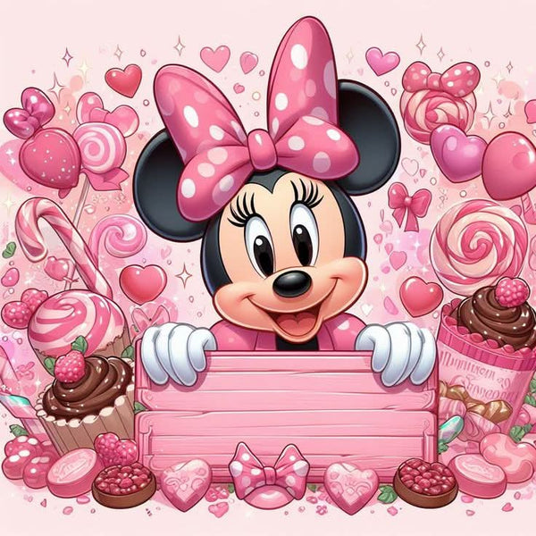 Imagine comestibila, vafa sau icing, format A4, Minnie Mouse Imagini comestibile Nati Shop