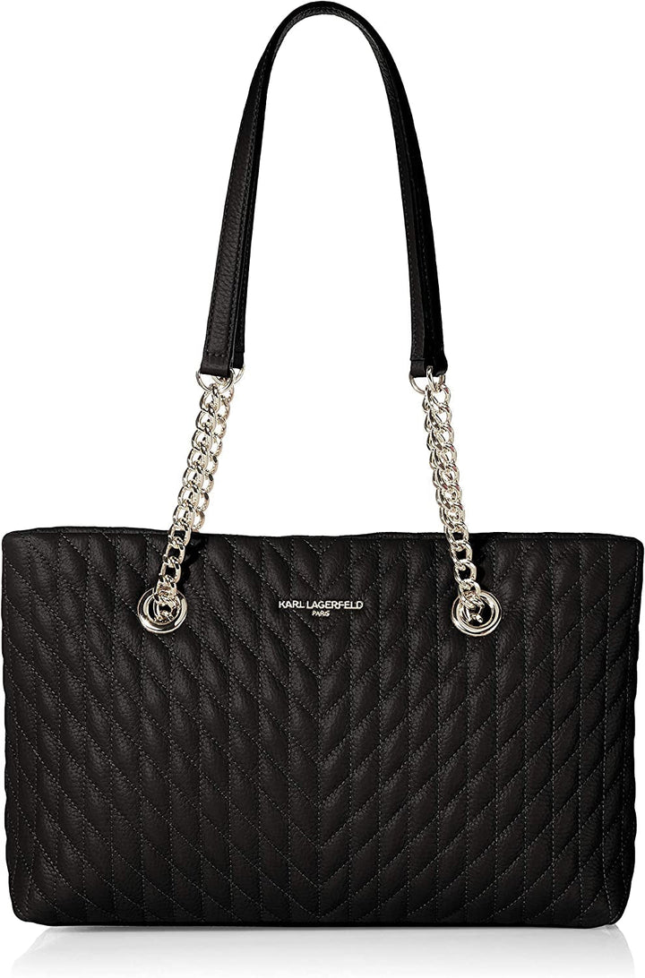 KARL LAGERFELD Karolina tote sac Genti Femei Naty Shop Negru/argintiu O mărime se potrivește tuturor