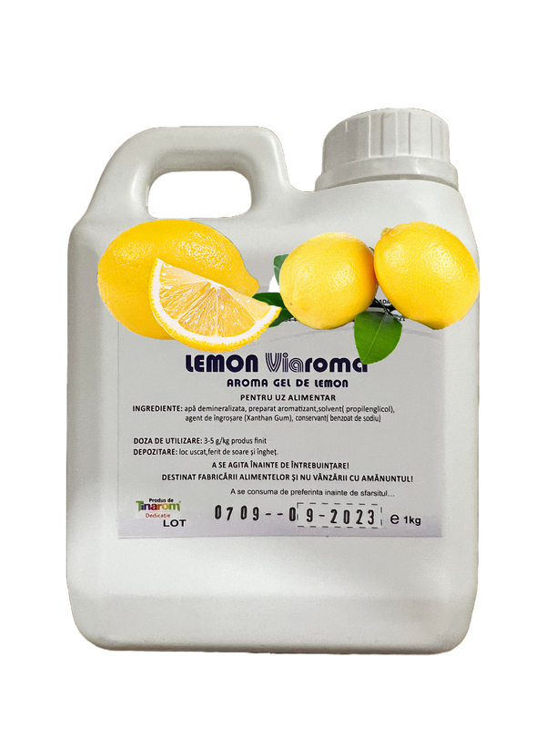 Aroma gel de lamaie, 1kg Materii Prime Profesionale Nati Shop